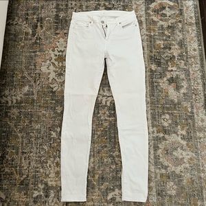 7 for All Mankind mid-rise skinny jean white